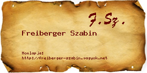 Freiberger Szabin névjegykártya